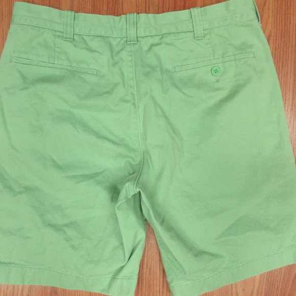 J.CREW REGULAR FIT SHORTS 100% COTTON GREEN Sz 33 - Picture 3 of 3